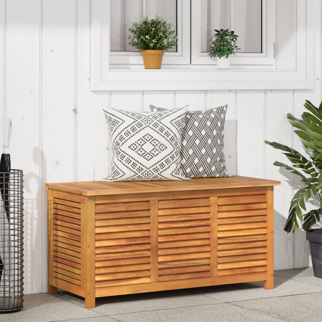 vidaXL Garden Storage Box with Louver Outdoor Furniture Solid Wood Acacia-22