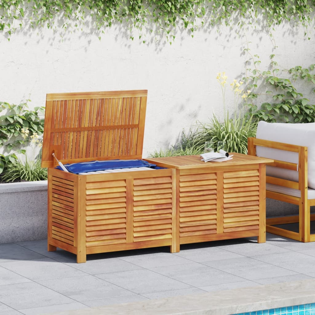 vidaXL Garden Storage Box with Louver Outdoor Furniture Solid Wood Acacia-11