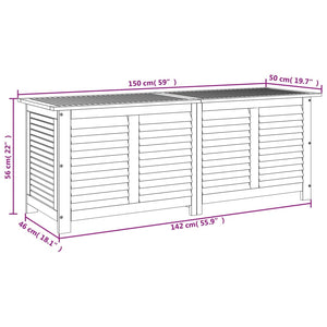 vidaXL Garden Storage Box with Louver Outdoor Furniture Solid Wood Acacia-16