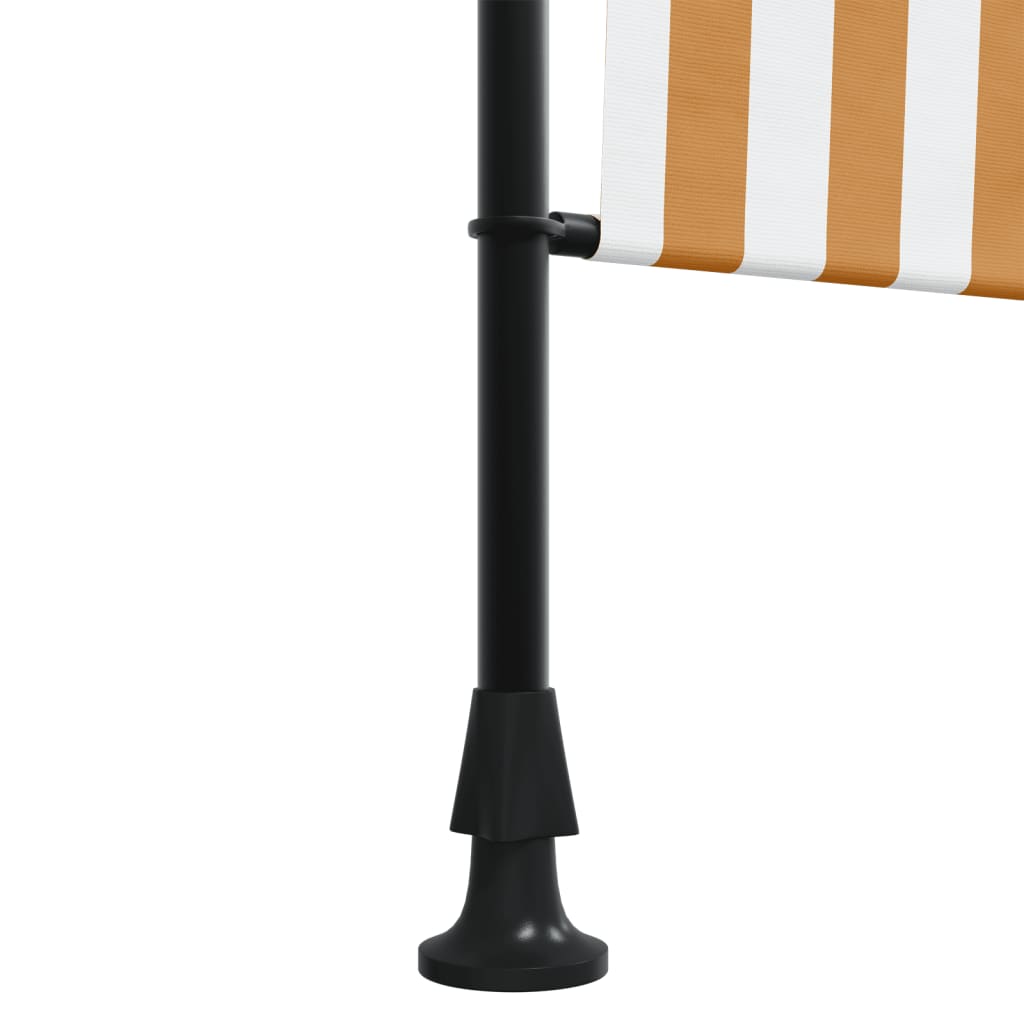 vidaXL Outdoor Roller Blind Orange and White 78.7"x106.3" Fabric&Steel-6
