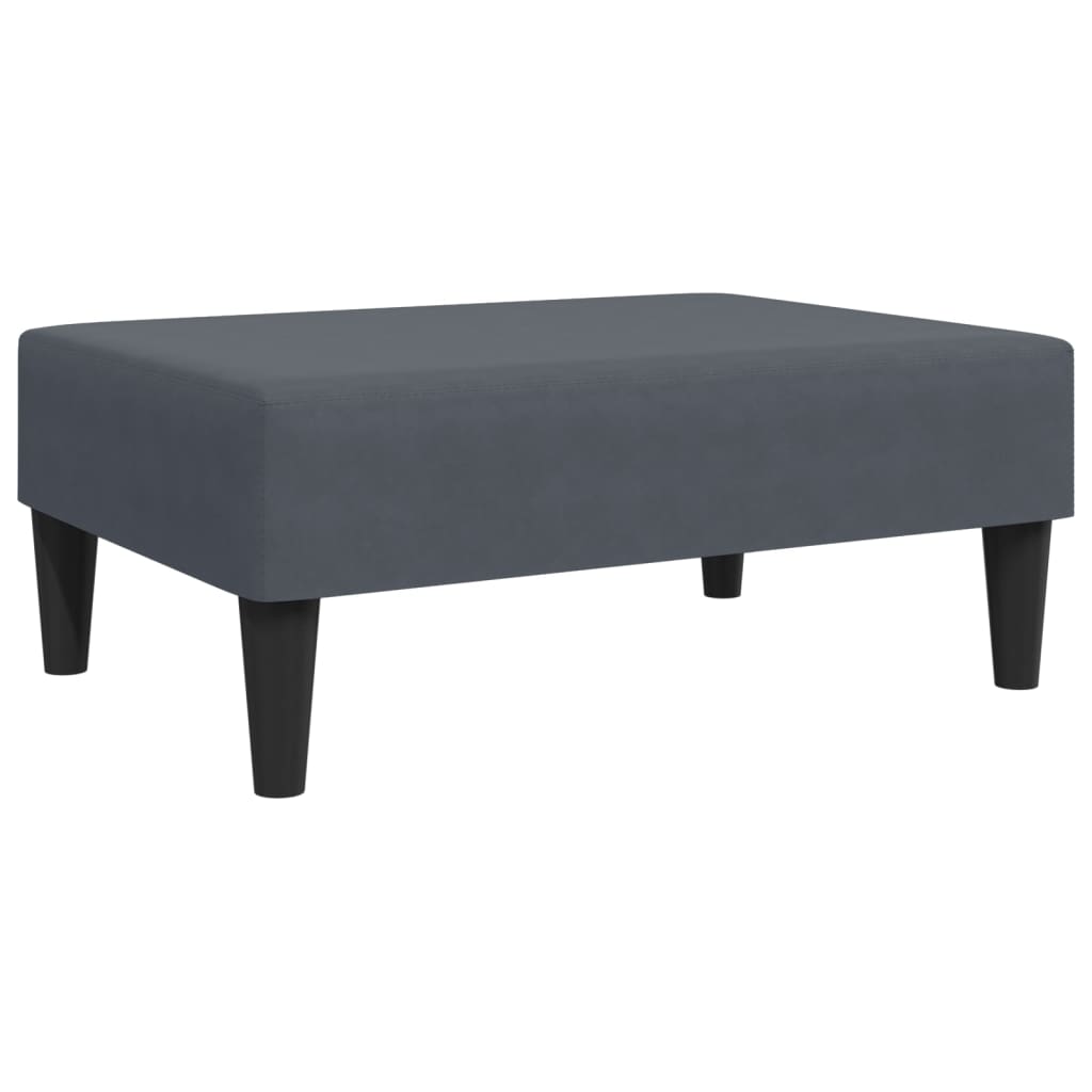 vidaXL 2-Seater Sofa Bed with Footstool Dark Gray Velvet-5
