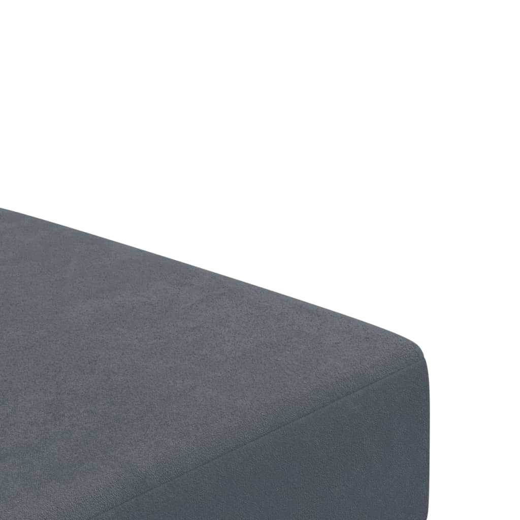 vidaXL 2-Seater Sofa Bed with Footstool Dark Gray Velvet-6