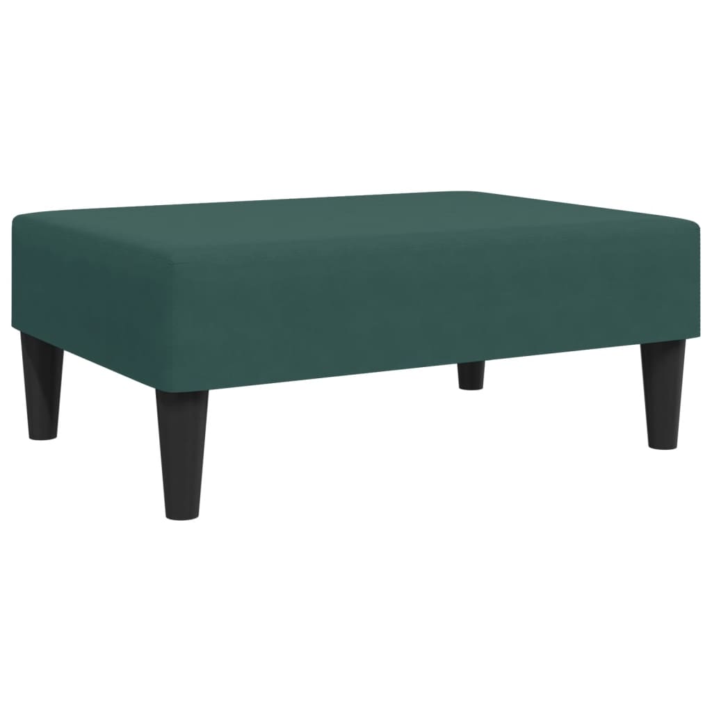 vidaXL 2-Seater Sofa Bed with Footstool Dark Green Velvet-6