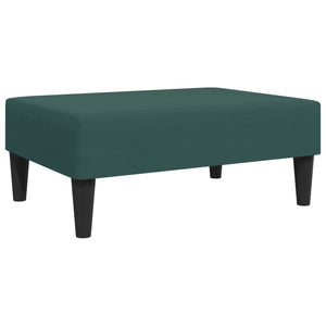 vidaXL 2-Seater Sofa Bed with Footstool Dark Green Velvet-6