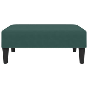 vidaXL 2-Seater Sofa Bed with Footstool Dark Green Velvet-7