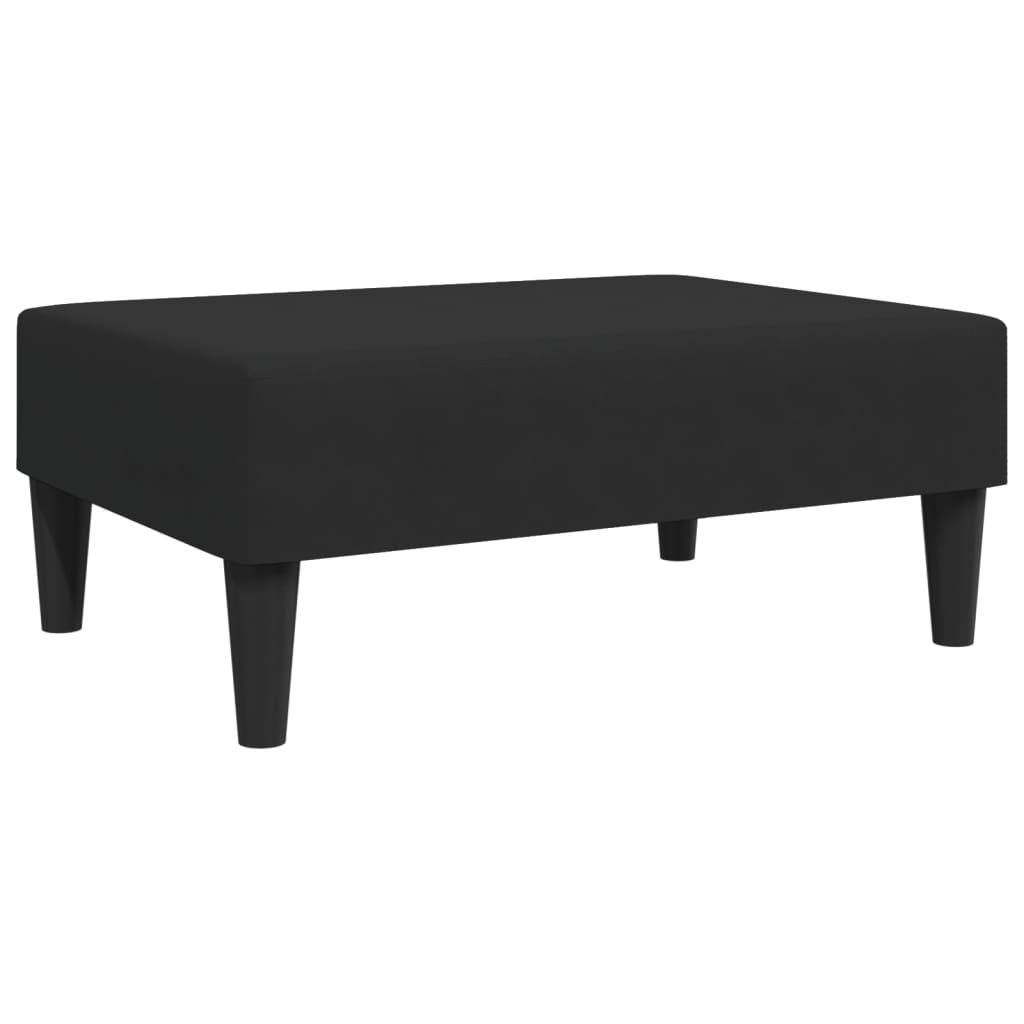 vidaXL 2-Seater Sofa Bed with Footstool Black Velvet-6