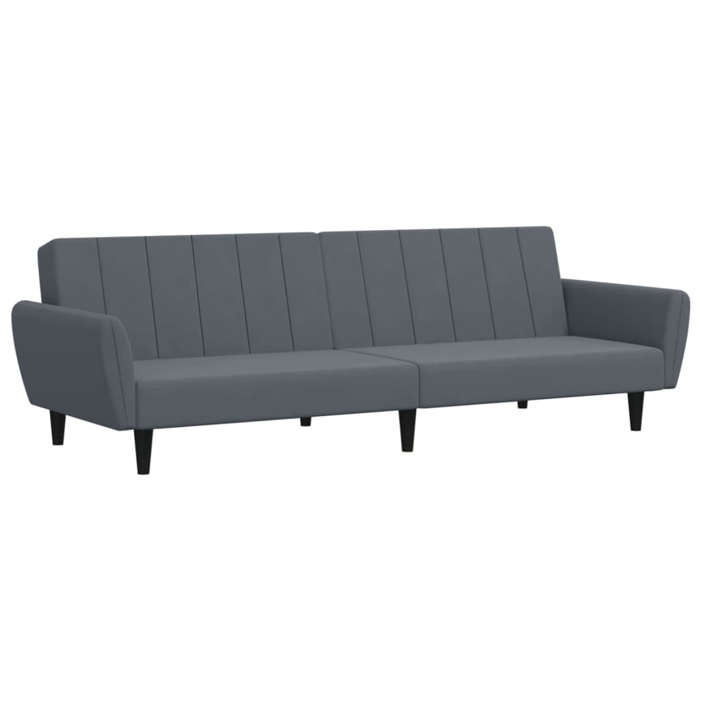 vidaXL 2-Seater Sofa Bed with Footstool Couch Living Room Furniture Velvet-4