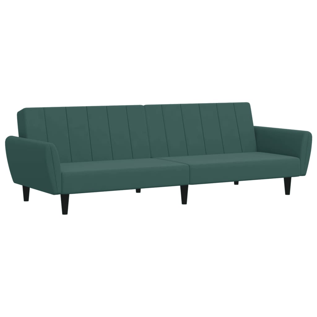 vidaXL 2-Seater Sofa Bed with Footstool Couch Living Room Furniture Velvet-2