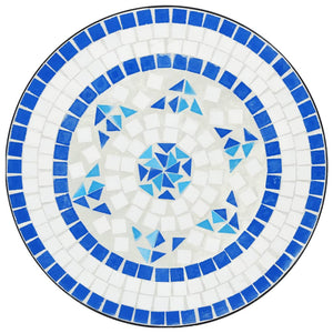 vidaXL Mosaic Bistro Set Blue and White Iron and Ceramic-3