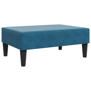 vidaXL Footstool Blue 30.3"x21.7"x12.2" Velvet-2