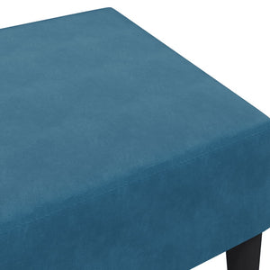 vidaXL Footstool Blue 30.3"x21.7"x12.2" Velvet-17