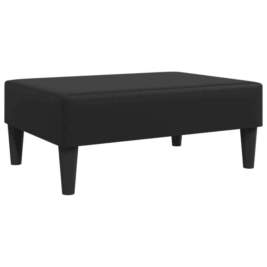 vidaXL Footstool Black 30.3"x21.7"x12.2" Faux Leather-0