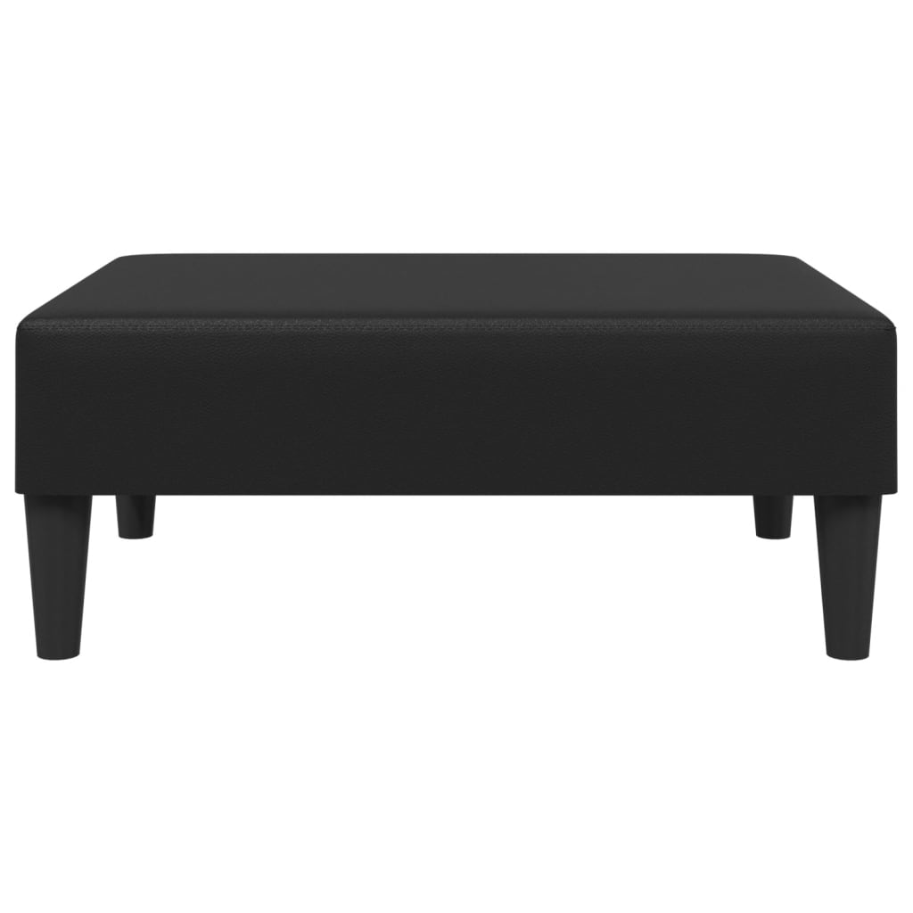 vidaXL Footstool Black 30.3"x21.7"x12.2" Faux Leather-4