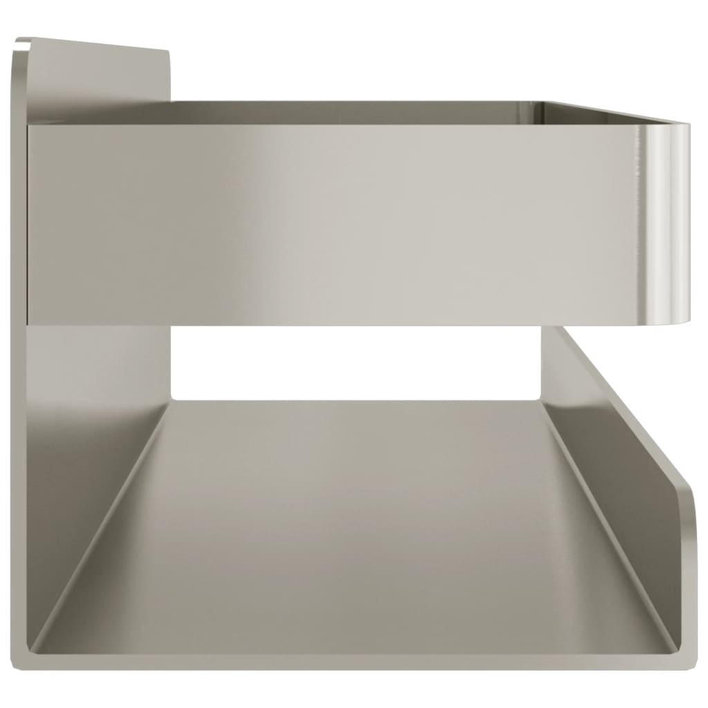 vidaXL Shower Shelf 9.1"x2.6"x2.4" Brushed 304 Stainless Steel-10