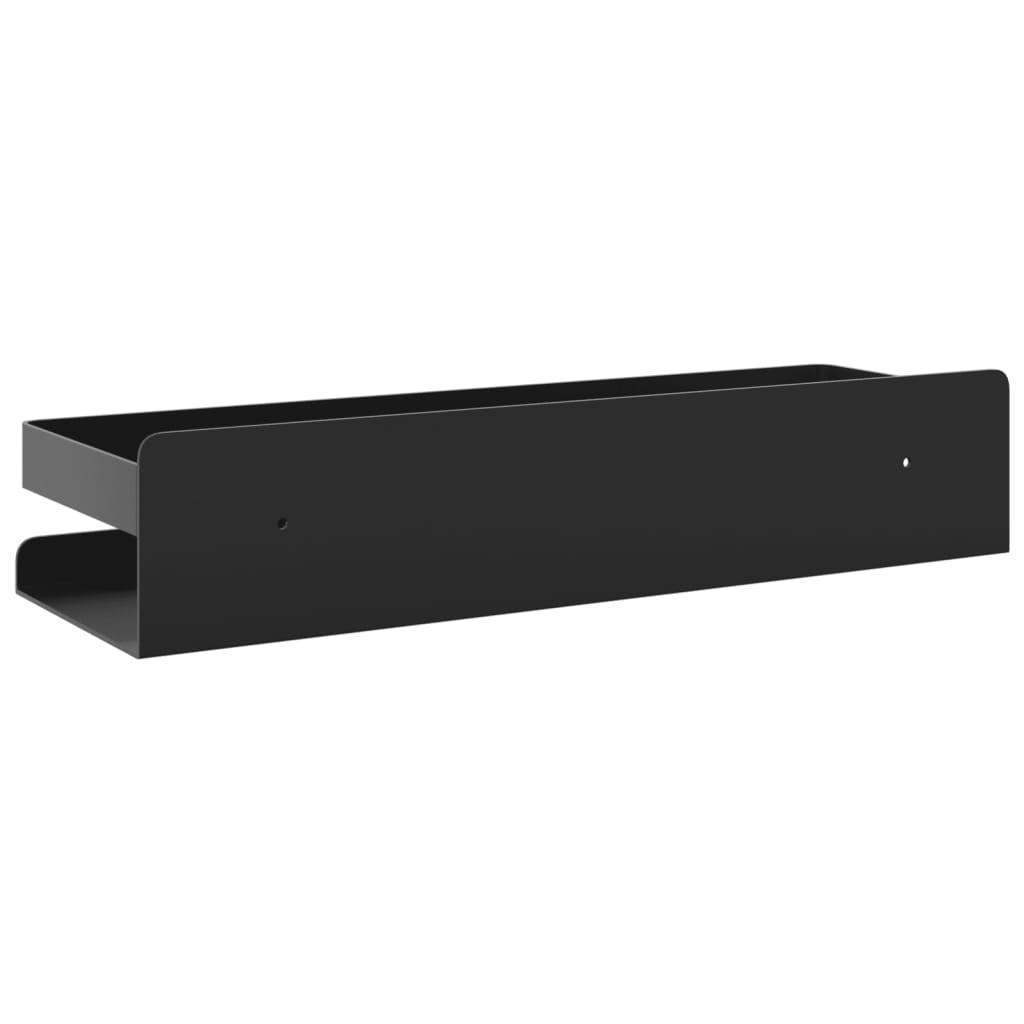 vidaXL Shower Shelf Matt Black 9.1"x2.6"x2.4" Brushed 304 Stainless Steel-4