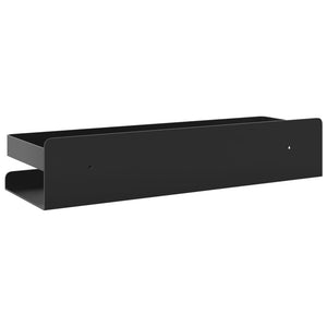 vidaXL Shower Shelf Matt Black 9.1"x2.6"x2.4" Brushed 304 Stainless Steel-4