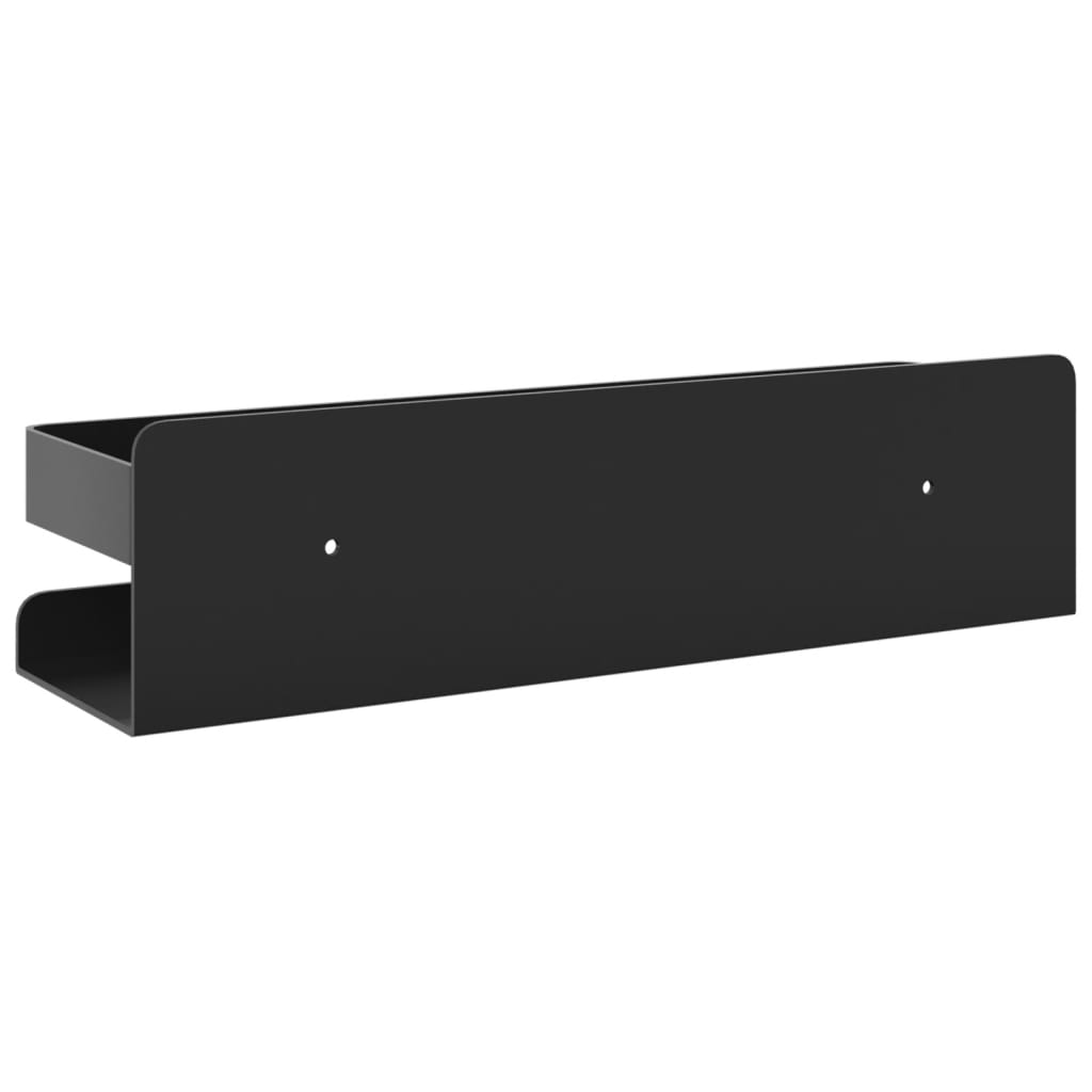 vidaXL Shower Shelf Matt Black 9.1"x2.6"x2.4" Brushed 304 Stainless Steel-12