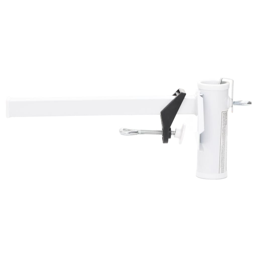 vidaXL Umbrella Clamp for Balcony White 1.5" Steel-0