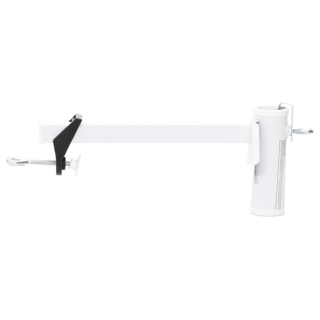 vidaXL Umbrella Clamp for Balcony White 1.5" Steel-1