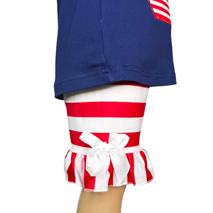 Girls Nautical Sailboat Tank And Ruffle Shorts Outfit-3