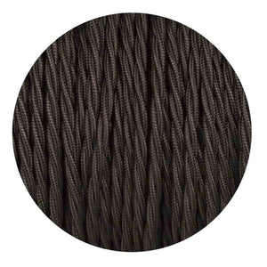 Flexible Cable 3 Core Twisted Fabric Black ~ 2072-6