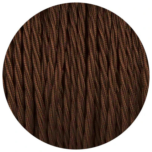 3 Core Braided Twisted Electrical Cable Brown ~ 2073-6