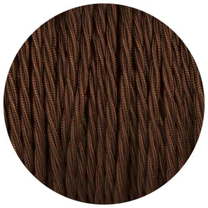 3 Core Braided Twisted Electrical Cable Brown ~ 2073-6