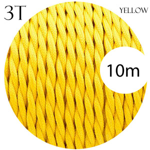 3 Core Electrical Twisted Fabric wire Yellow~2095-11