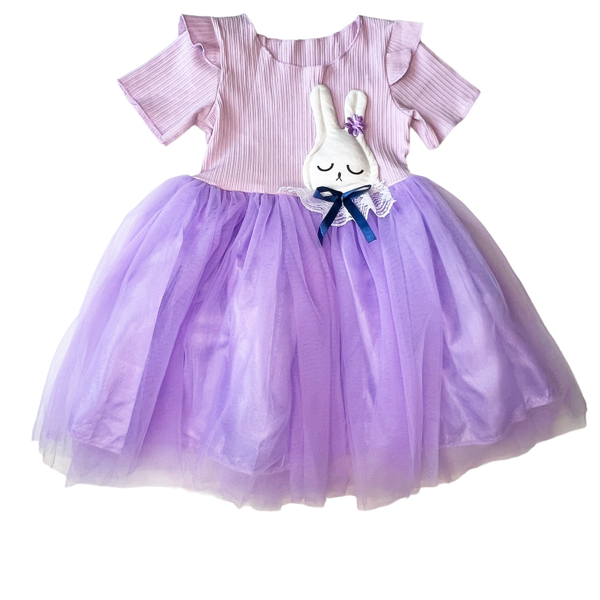 Girls Boutique Lilac Purple Tulle Easter Bunny Party Dress-3