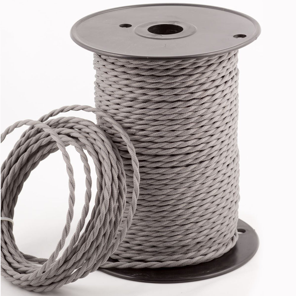 0.75mm 3 Core Twisted Electric Wire Fabric Grey~2097-9