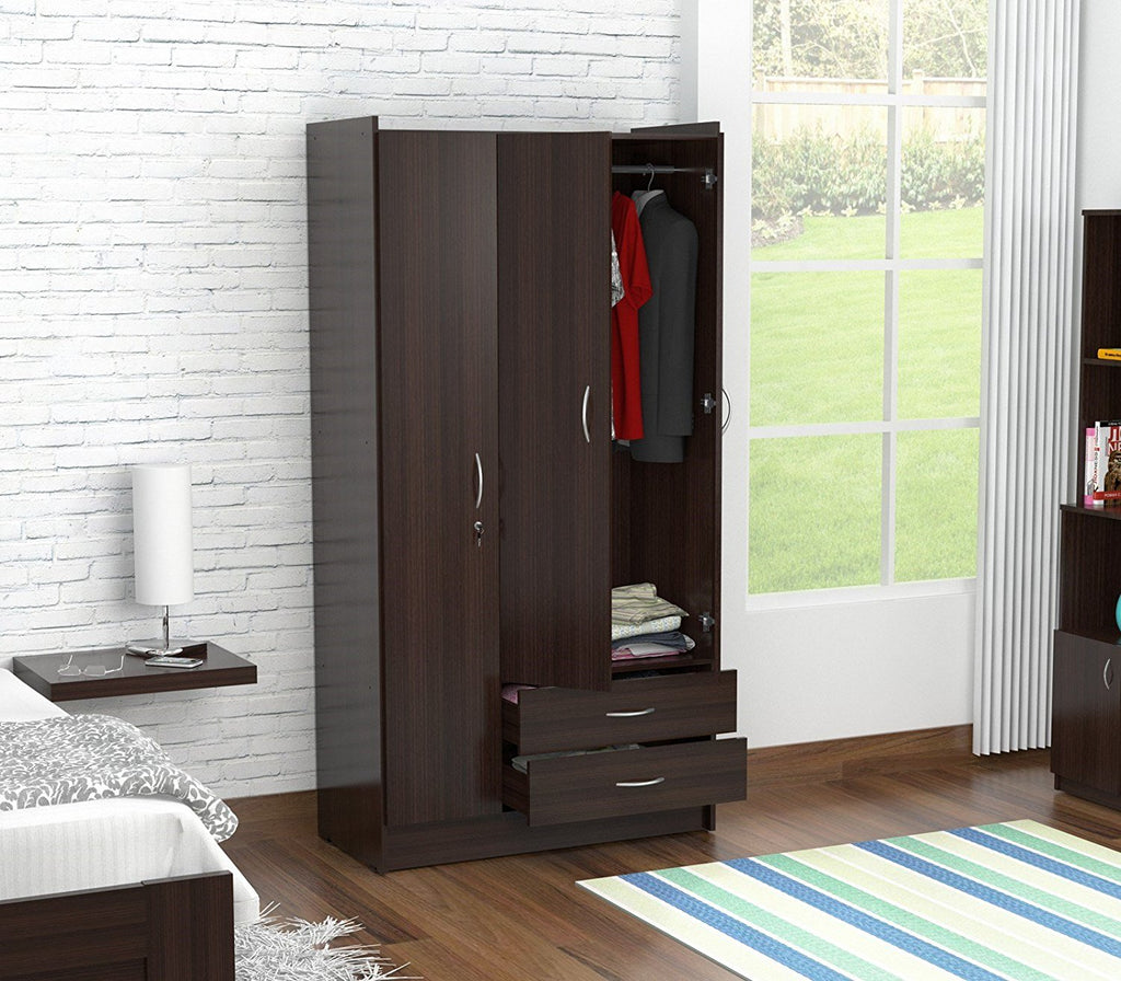 Espresso Finish Wood Wardrobe Armoire - 99fab 