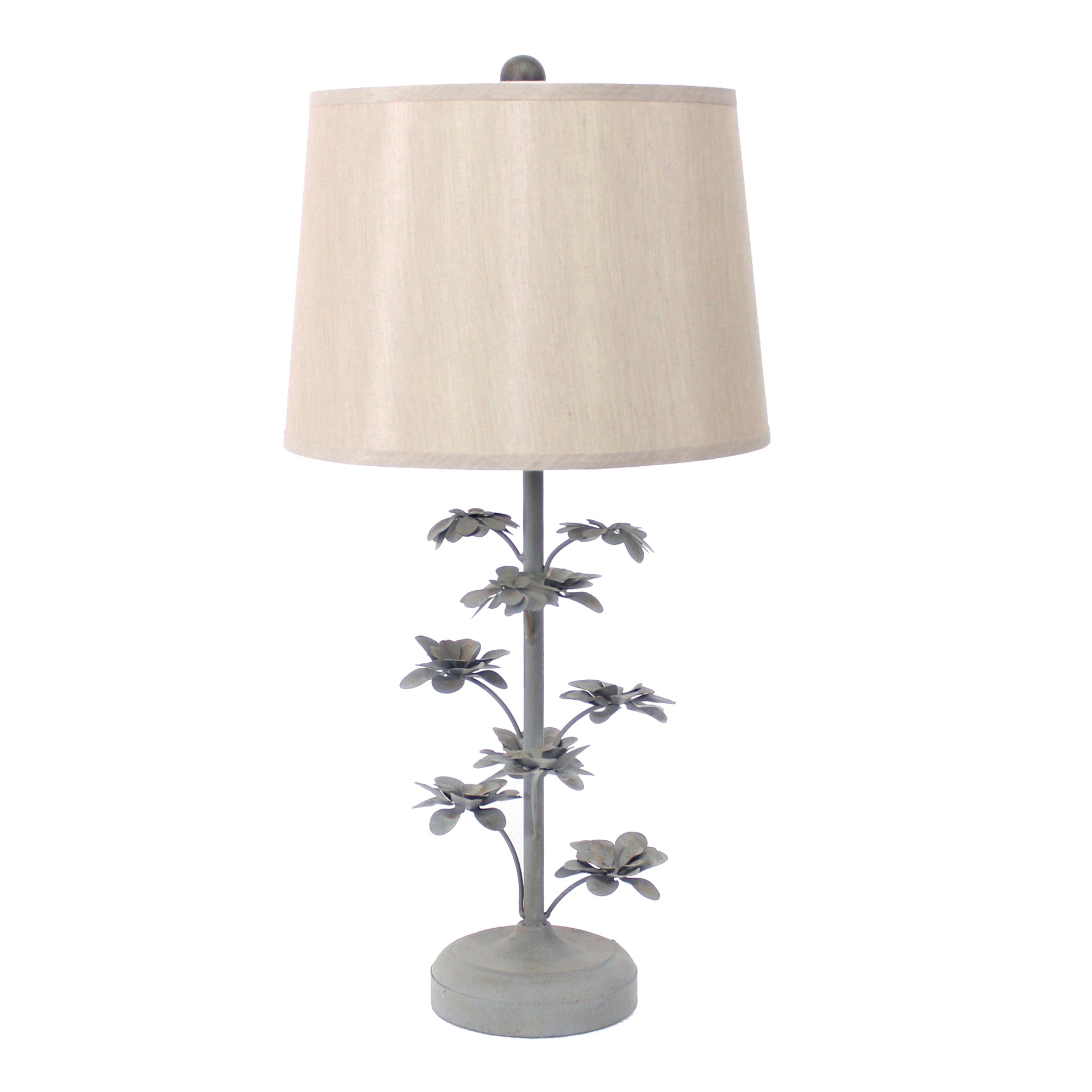 8 X 12 X 28 Gray Rustic Flowering Tree - Table Lamp