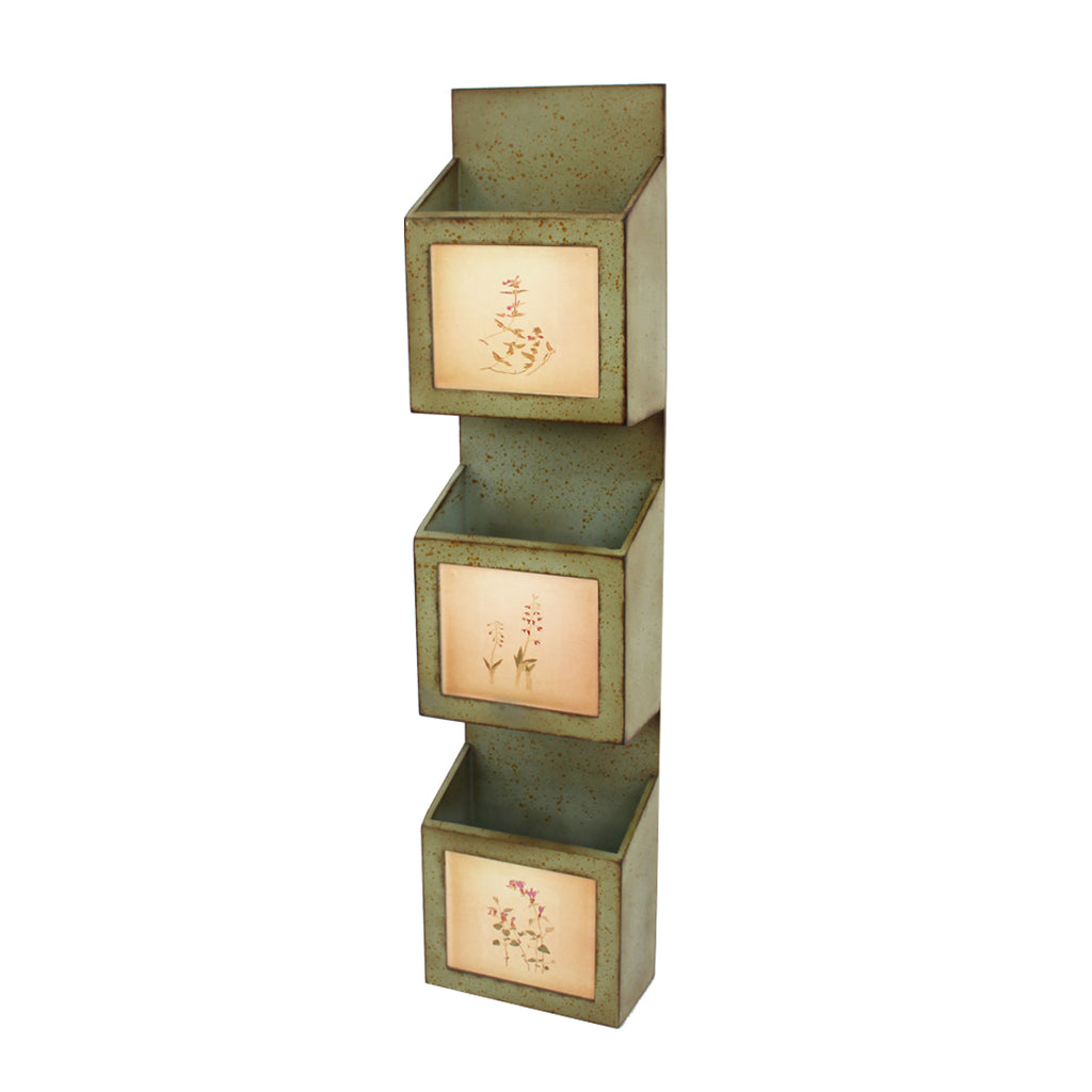 41.54 X 5.12 X 9.25 Green Rustic Vertical - Newspaper & Magazine Rack - 99fab 