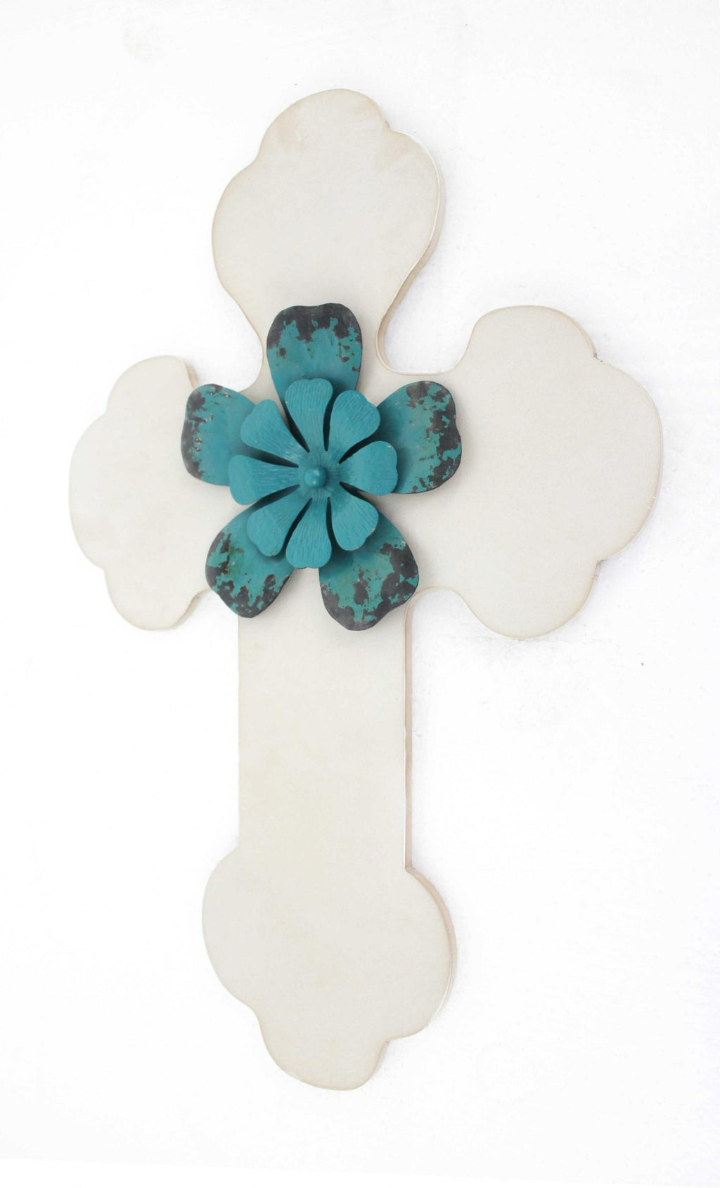 1 X 15.75 X 23.75 White Rustic Cross Wooden - Wall Decor - 99fab 