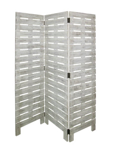 1 X 63 X 72 White Wood Garden  Screen