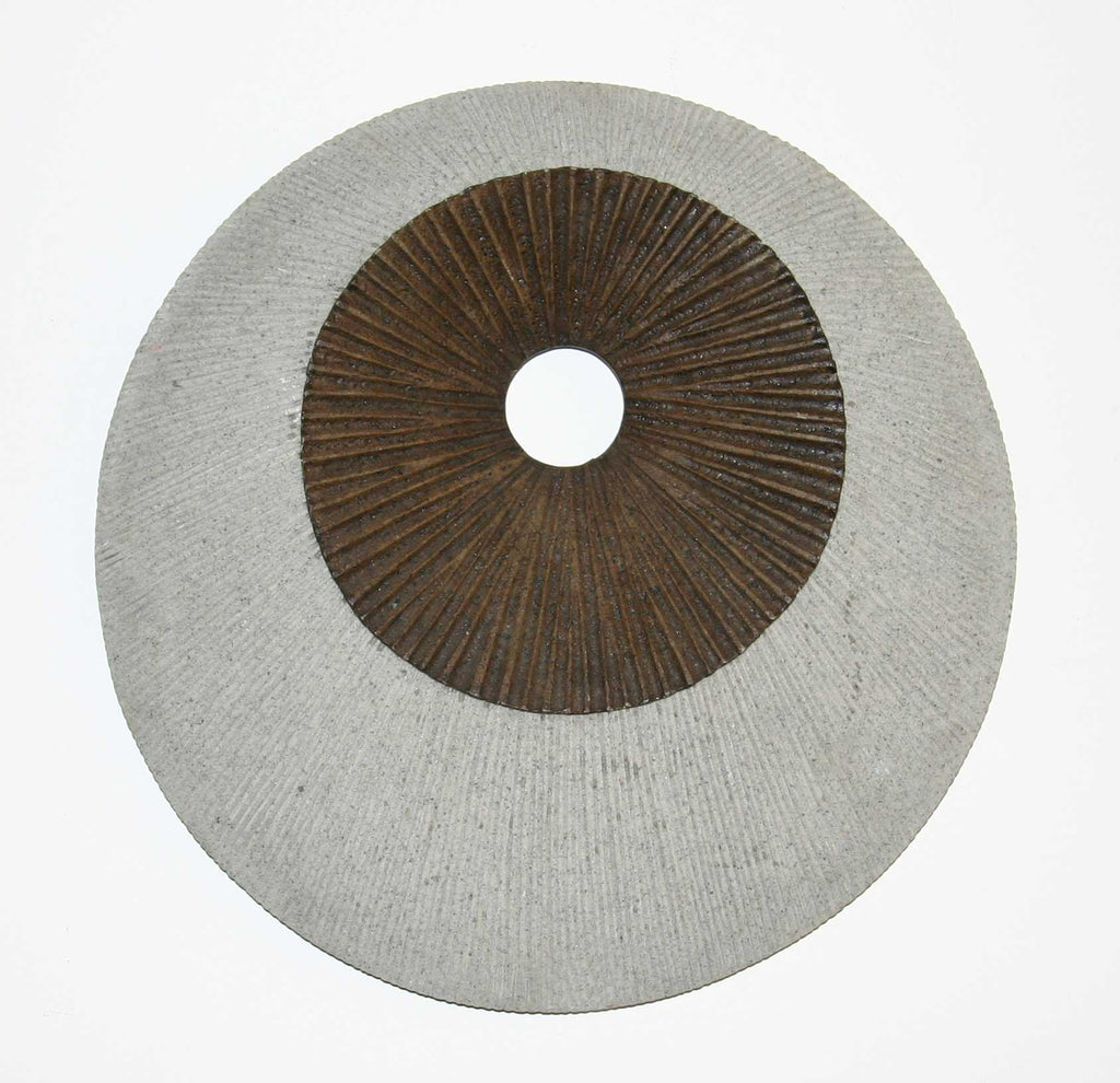 1 X 26 X 26 Brown & Gray Round Double Layer Ribbed  Wall Decor - 99fab 