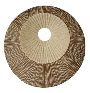 1 X 26 X 26 Brown Round Double Layer Ribbed  Wall Plaque