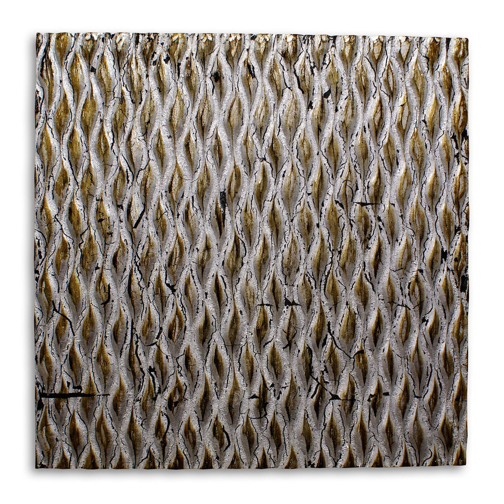 Bronze Metallic Ridge Wood Wall Art - 99fab 