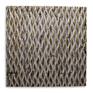 Bronze Metallic Ridge Wood Wall Art