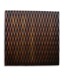 Bronze Metallic Ridge Wood Wall Art