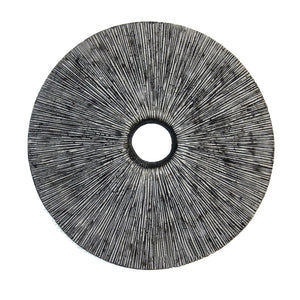 30 Contemporary Grey Round Rib Wall Art