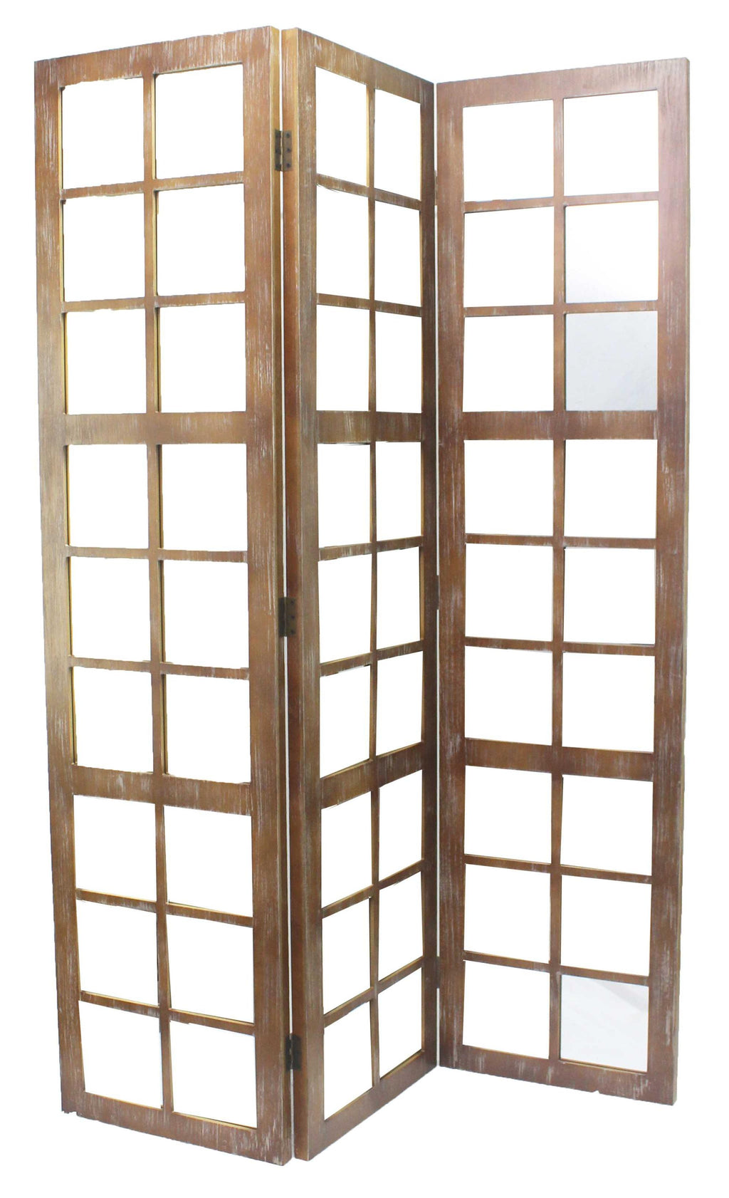 1 X 63 X 84 Brown Wood Mirror  Screen - 99fab 