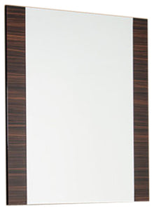 45" Ebony Mdf  Glass  And Veneer Mirror