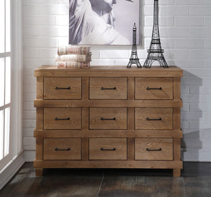 44" X 19" X 32" Antique Oak Dresser