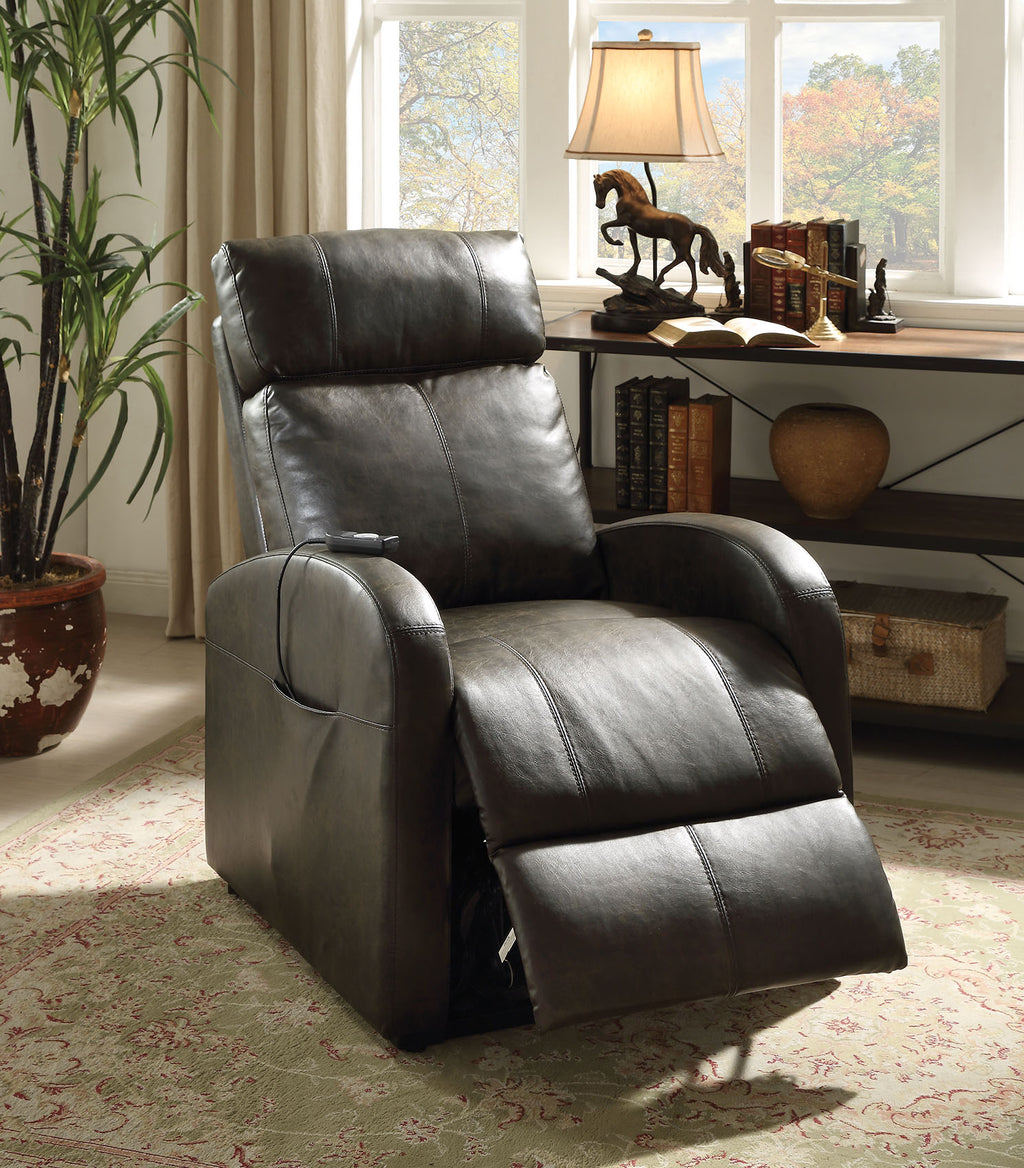 Faux Leather Power Motion Lift Recliner In Red - 99fab 