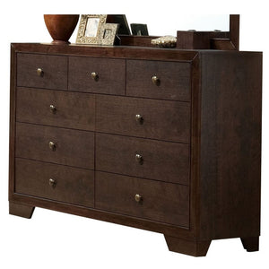 57" X 16" X 39" Espresso Casual And Unique Dresser