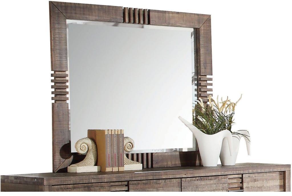 Reclaimed Oak Finish Rectangular Mirror - 99fab 