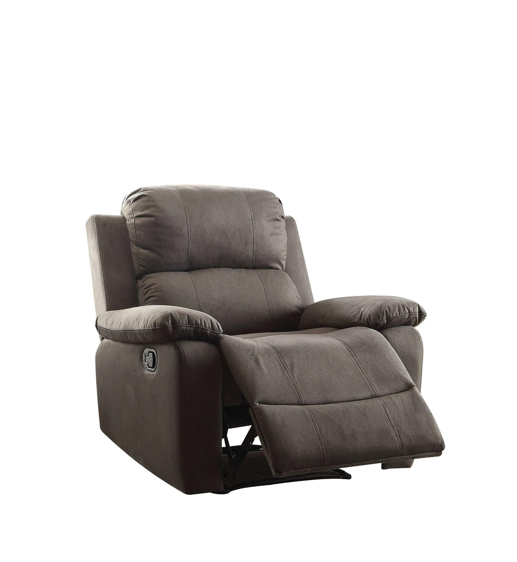 38' X 38' X 39' Charcoal Polished Microfiber Fabric Recliner - 99fab 