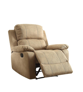 38" X 38" X 39" Taupe Polished Microfiber Fabric Recliner