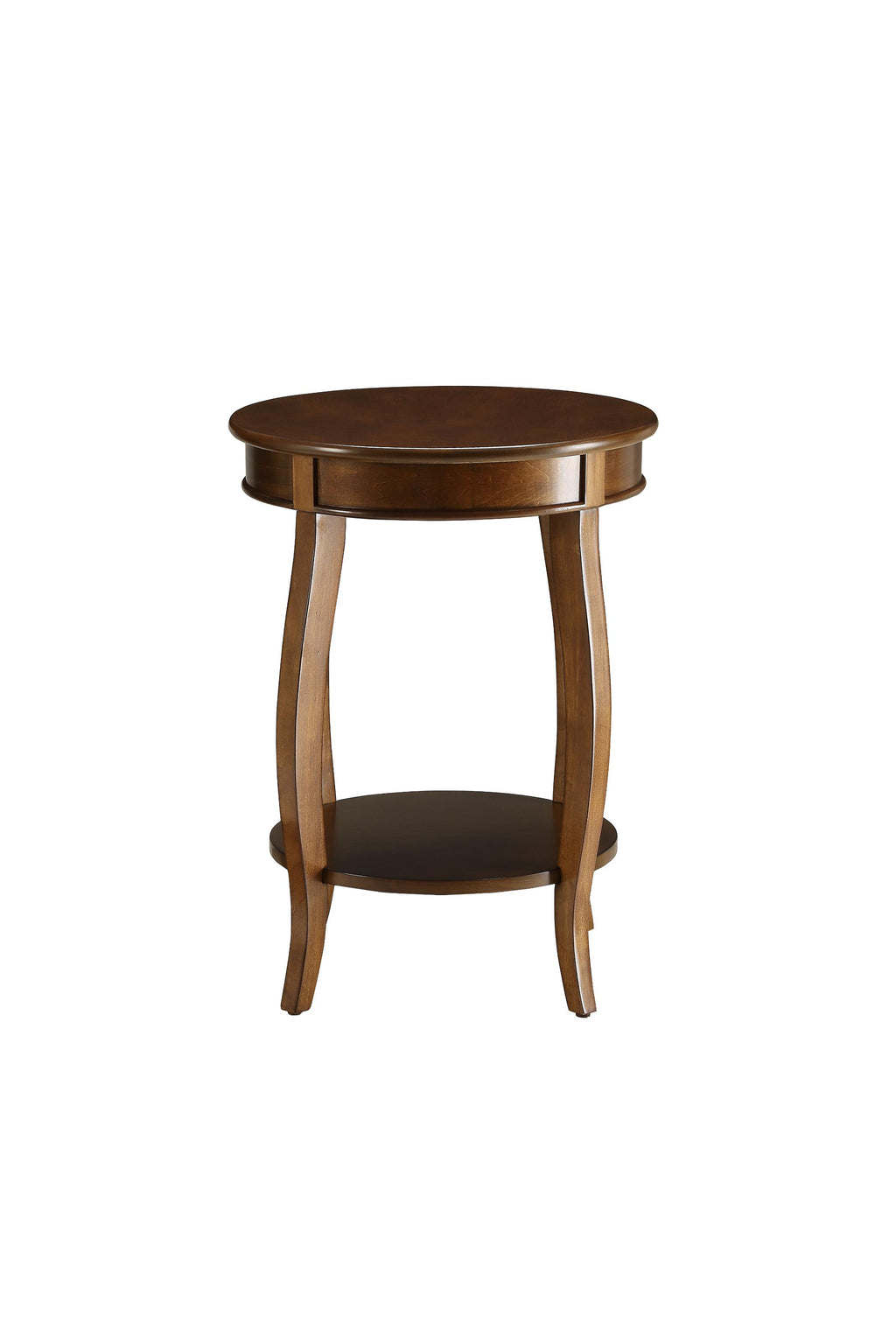 Walnut Round Wooden Side Table - 99fab 